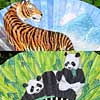 Fans - Tiger and Pandas